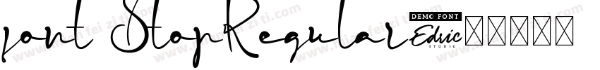font StopRegular字体转换